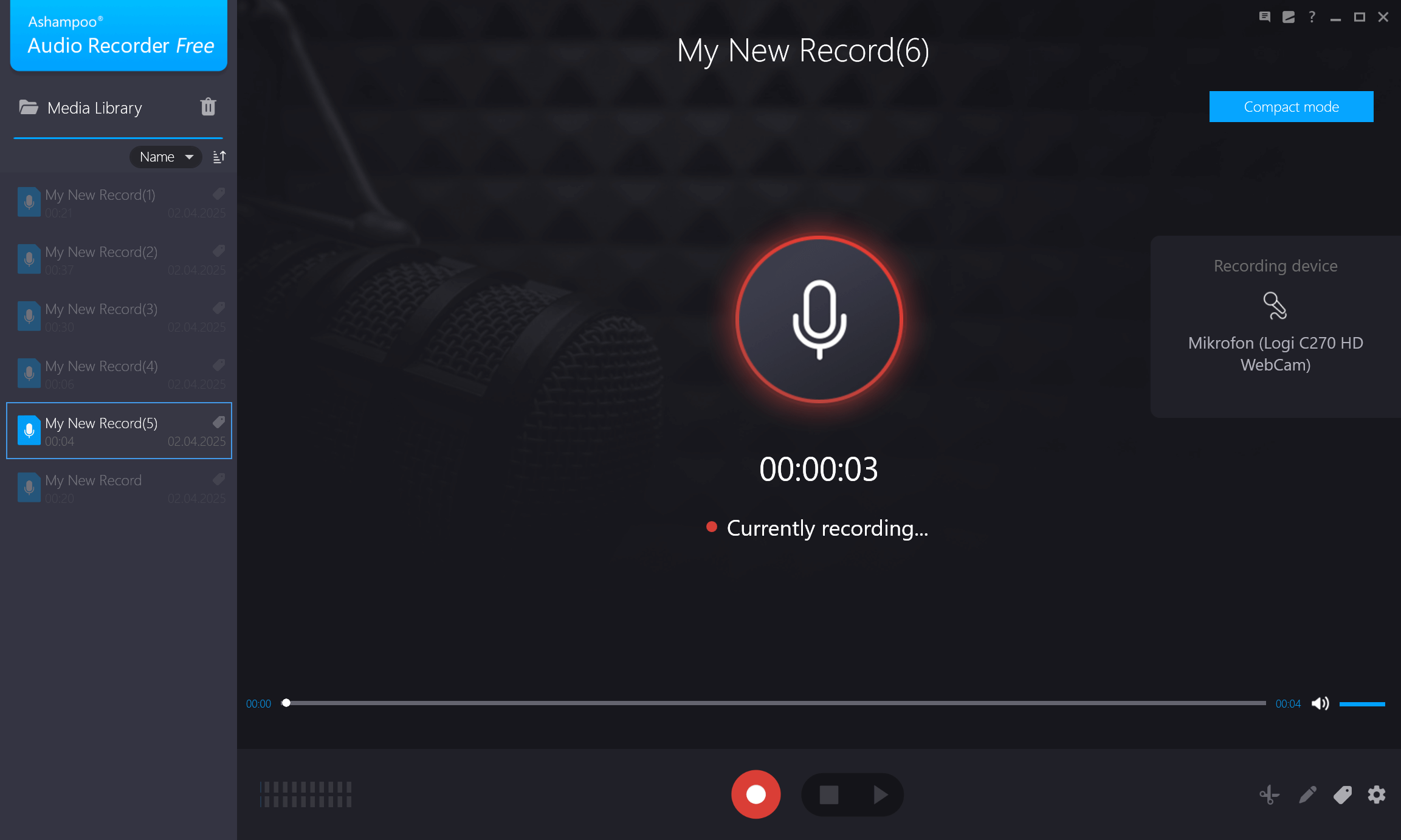 Ashampoo® Audio Recorder Free