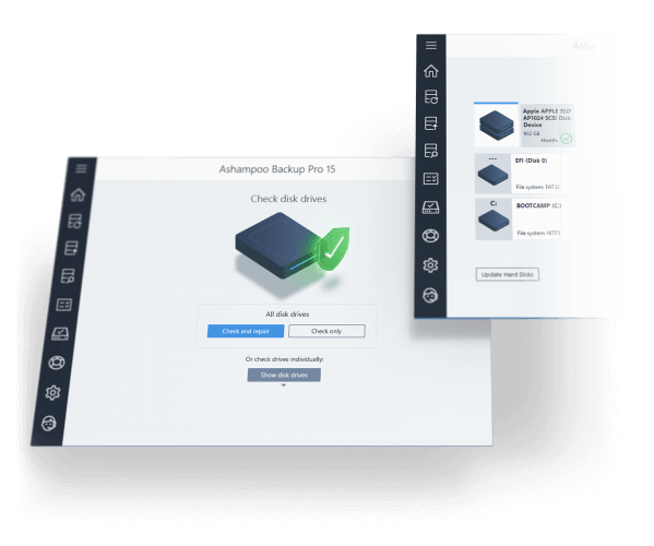 Backup Pro 15 checkdisk