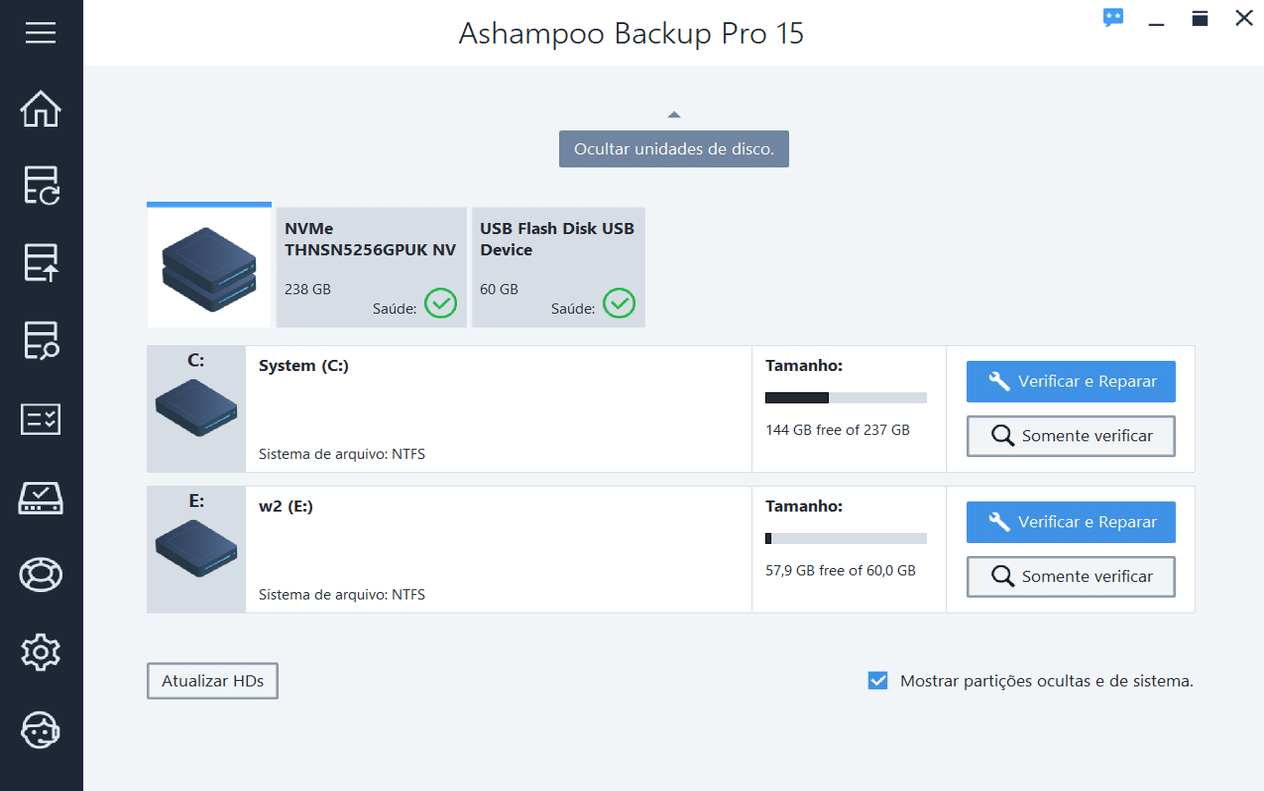 Backup Pro 15 - disks
