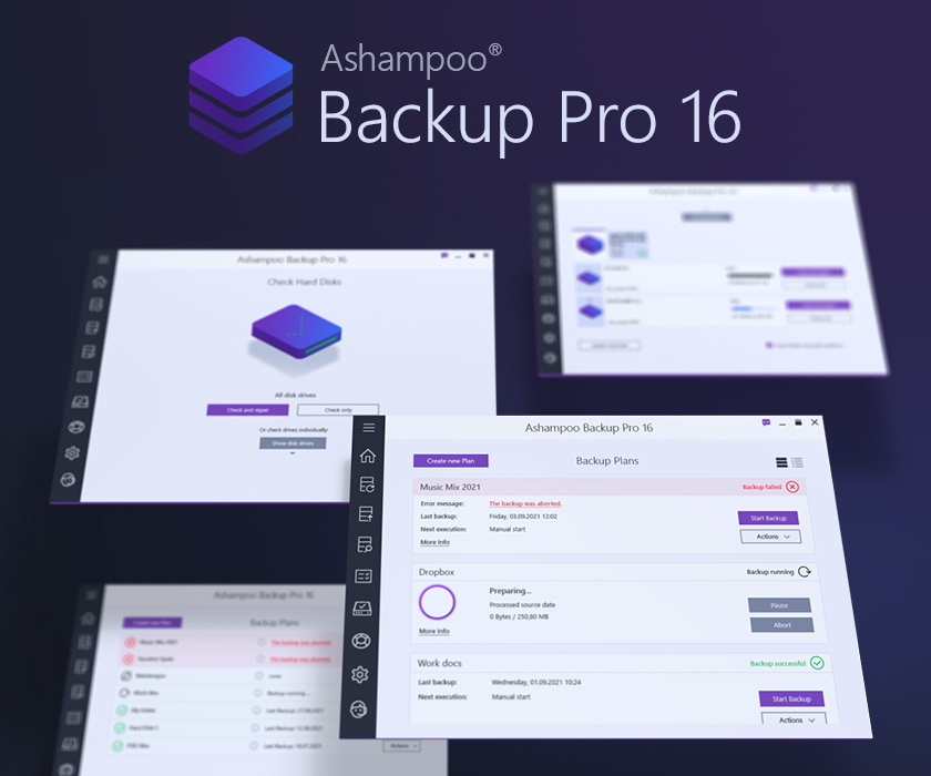 Ashampoo Backup Pro 16 - Backup plans