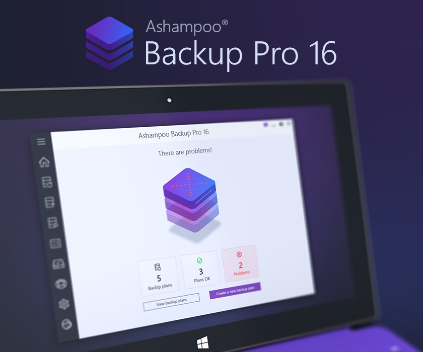 Ashampoo Backup Pro 16 - Dashboard