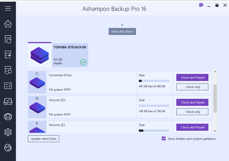 Ashampoo Backup Pro 16 screenshot