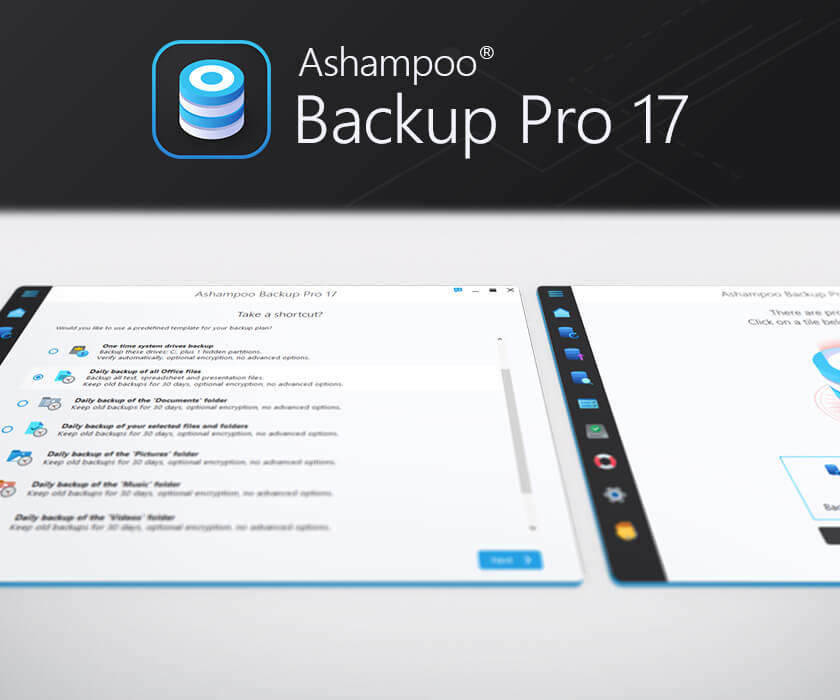 Ashampoo Backup Pro 17 - Backup plans