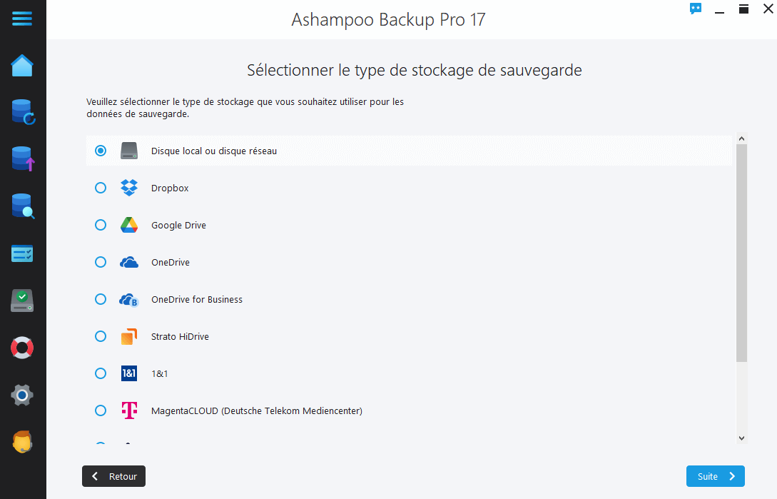 Ashampoo Backup Pro 17 - Memory type 1 