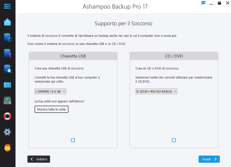 Ashampoo Backup Pro 17 - Rescue medium