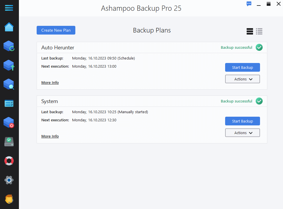 Ashampoo Backup Pro 25 screenshot
