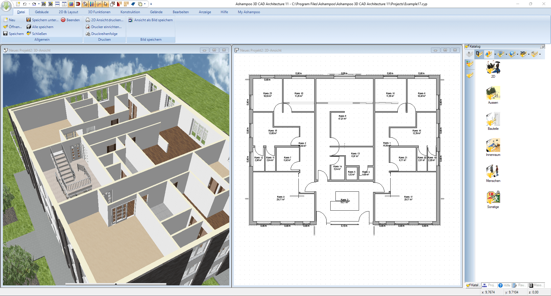 Ashampoo 3D CAD Architecture 11 - Skizze