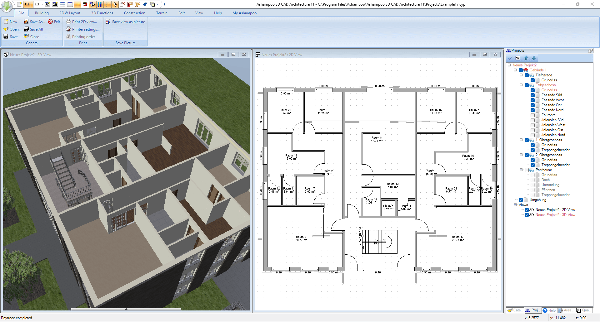 Ashampoo 3D CAD Architecture 11 - 3D top view 
