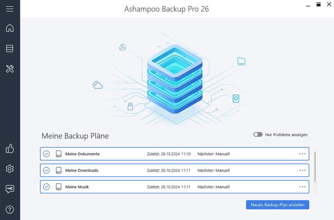 Ashampoo Backup Pro 26 - Willkommen