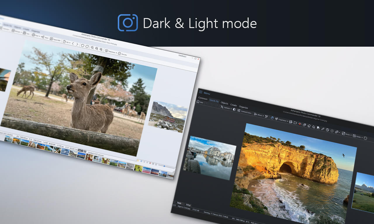 Ashampoo® Photo Commander 18 - Dark & Light Mode