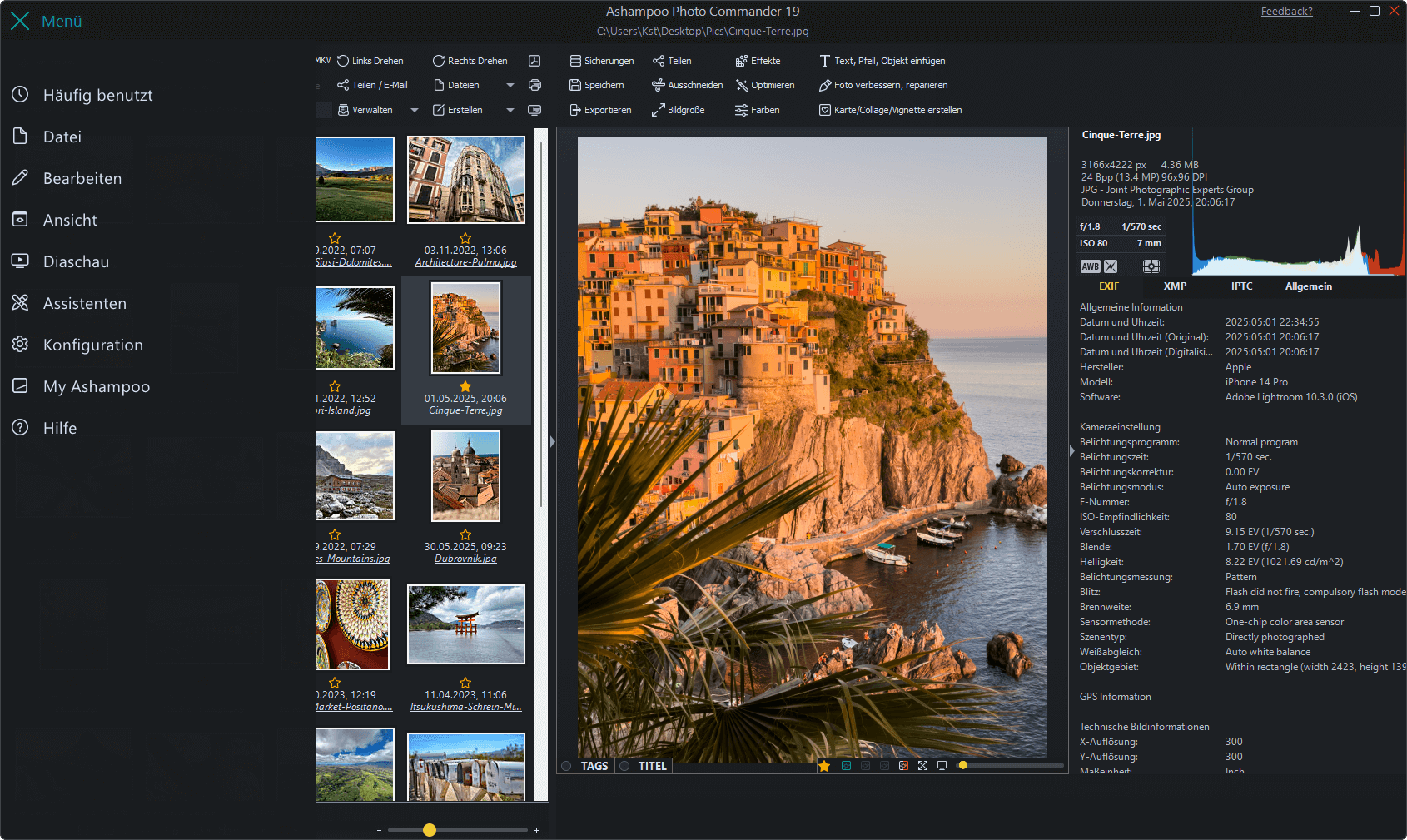 Ashampoo® Photo Commander 19 - Dunkles Theme