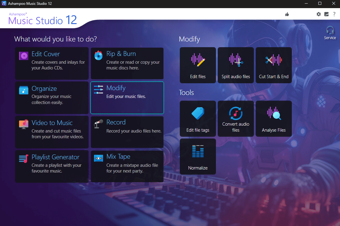Ashampoo Music Studio 12 - Start
