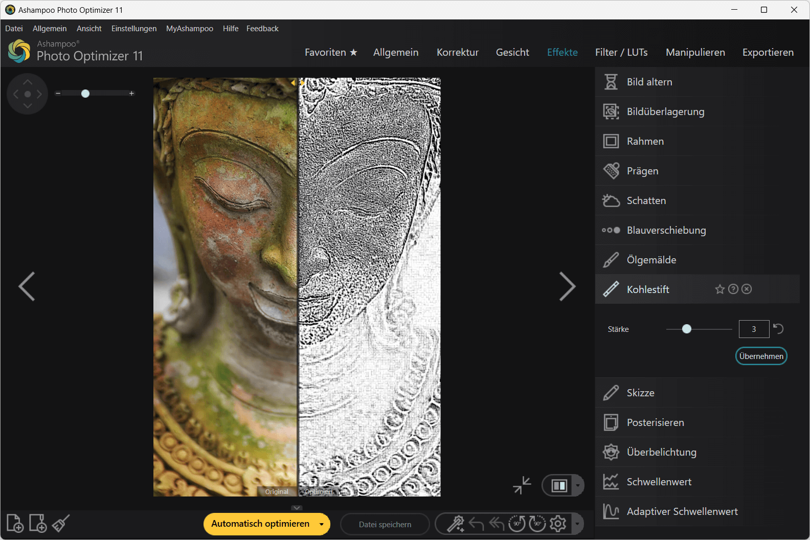 Ashampoo Photo Optimizer 11 - Effekt Kohlestift