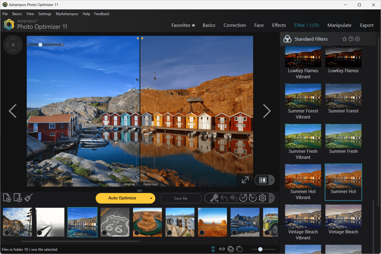 Ashampoo Photo Optimizer 11 - Effect - Filter - LUTs