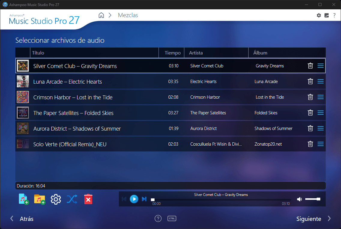 Ashampoo® Music Studio Pro 27 - Create Mixtape