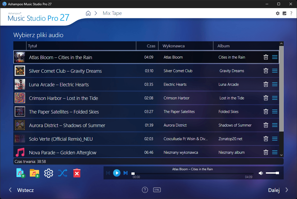 Ashampoo® Music Studio Pro 27 - Create Mixtape