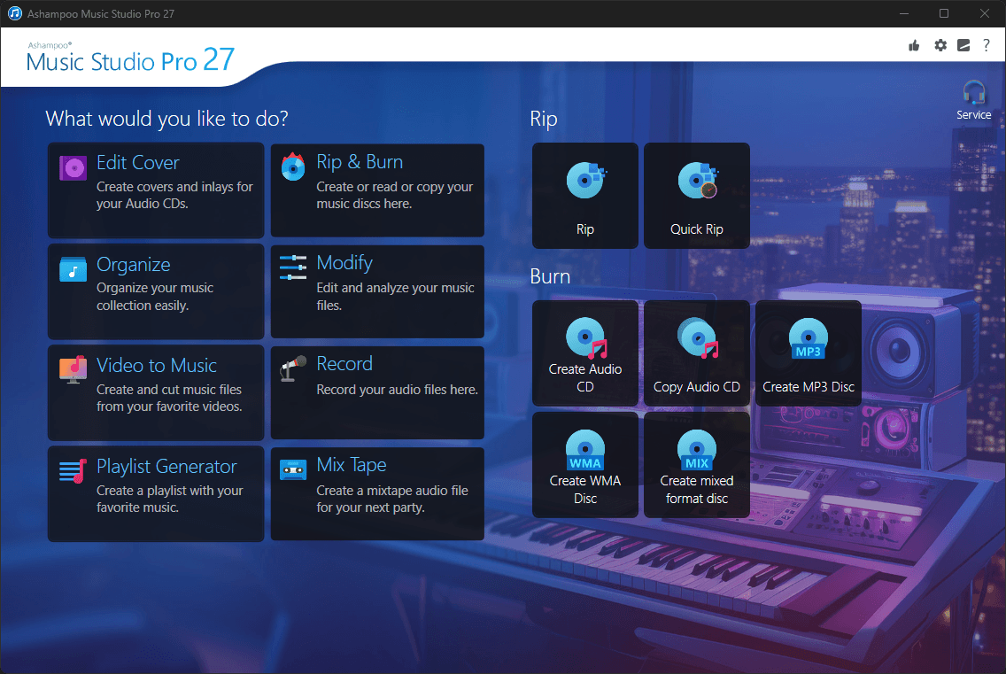 Ashampoo® Music Studio Pro 27 - Rip
