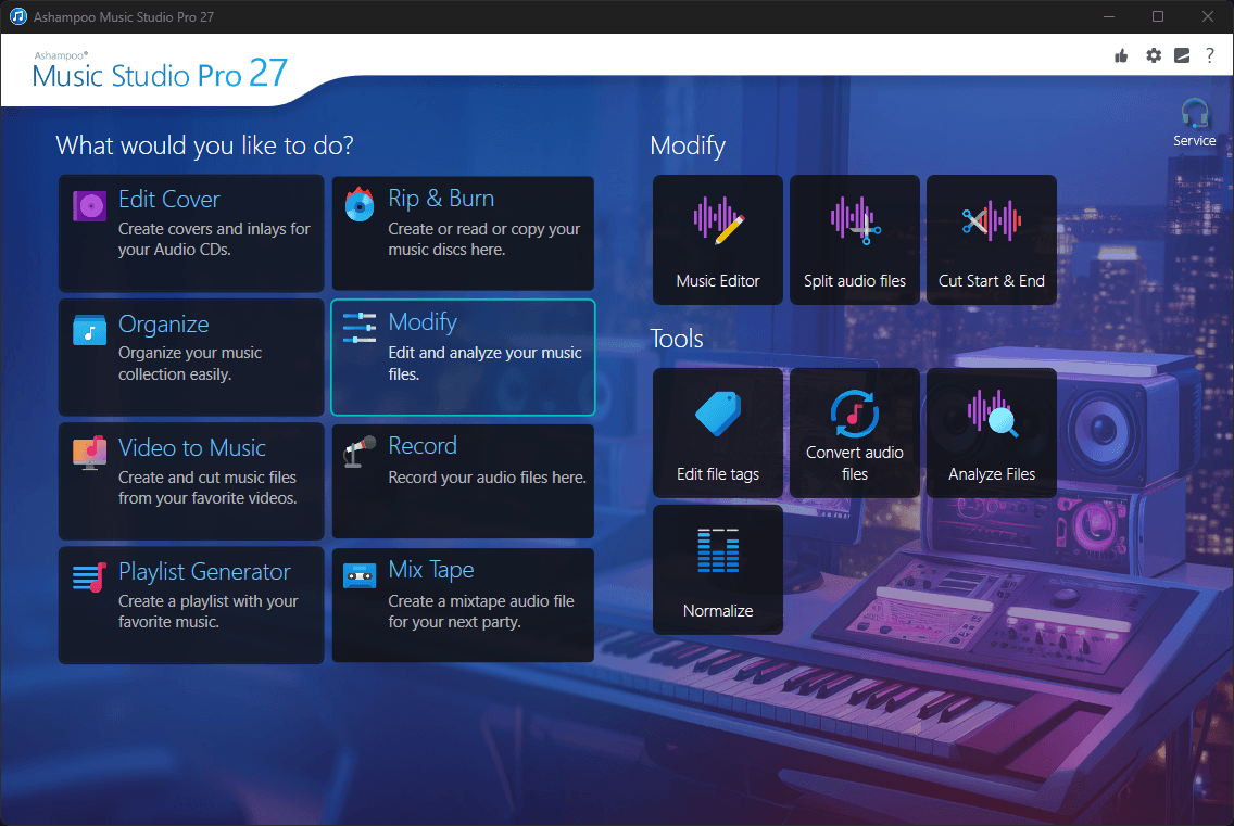 Ashampoo® Music Studio Pro 27 - Edit