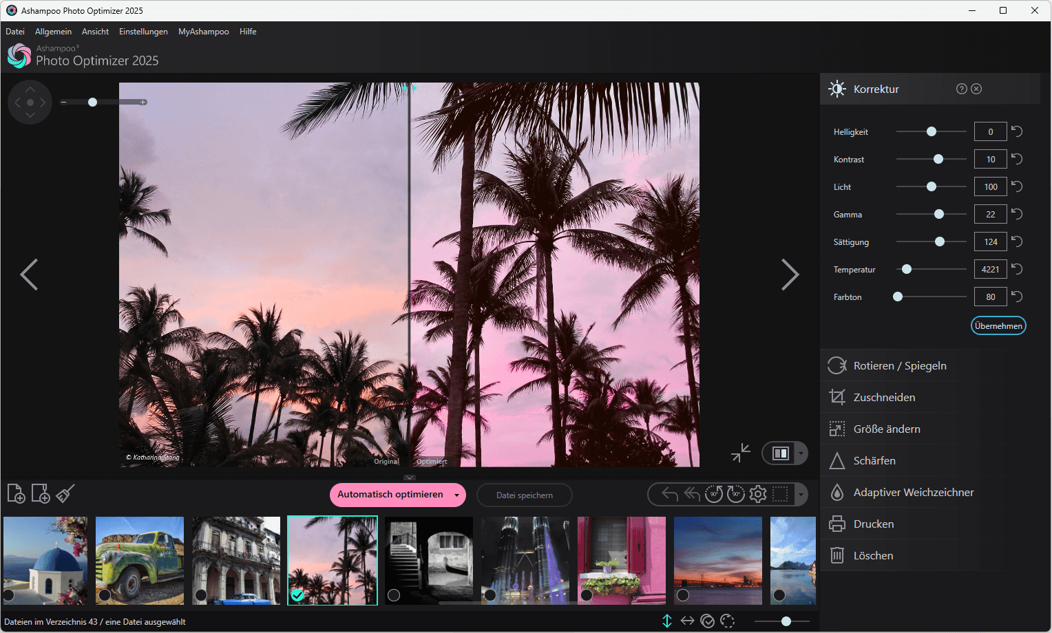 Ashampoo Photo Optimizer 2025 - Optimierung