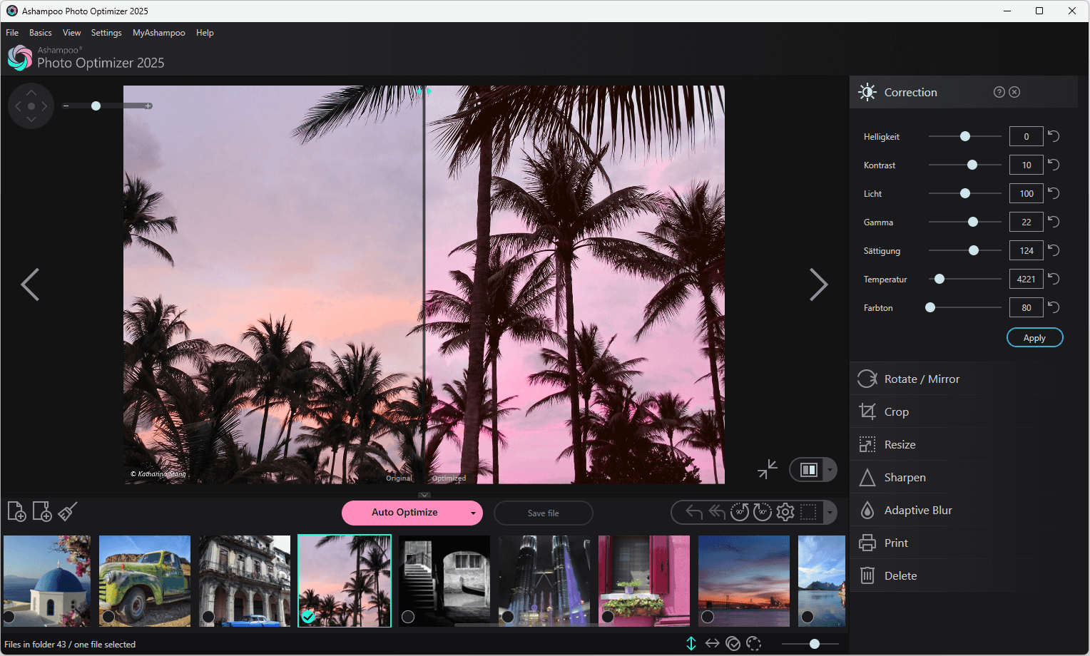 Ashampoo Photo Optimizer 2025 screenshot