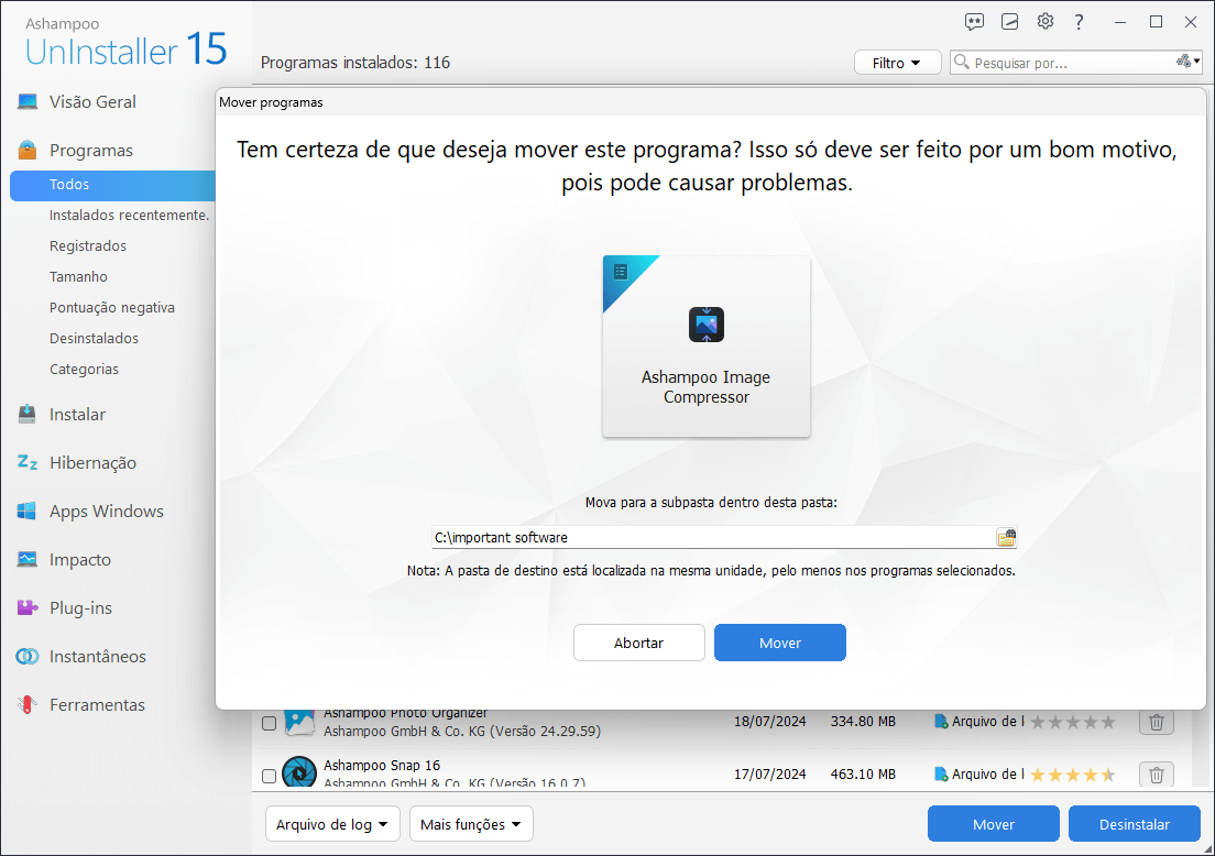 Ashampoo® UnInstaller 15 - Move 