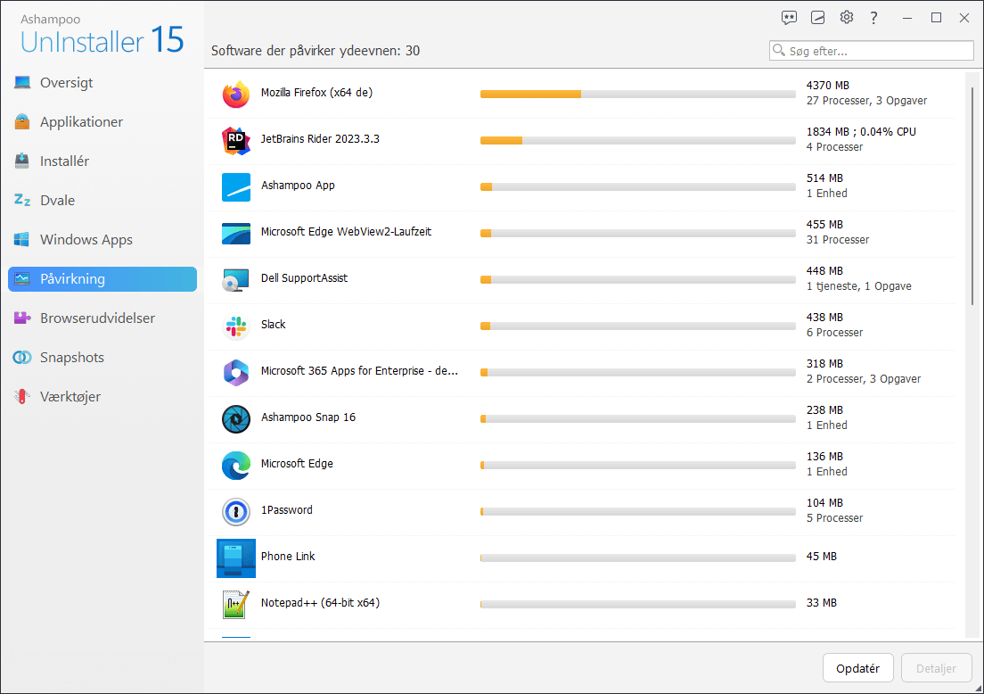 Ashampoo® UnInstaller 15 - Performance 