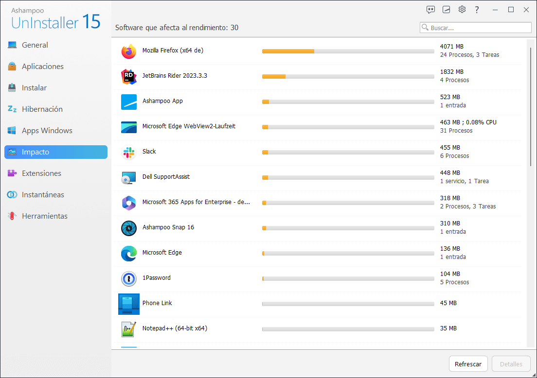 Ashampoo® UnInstaller 15 - Performance 