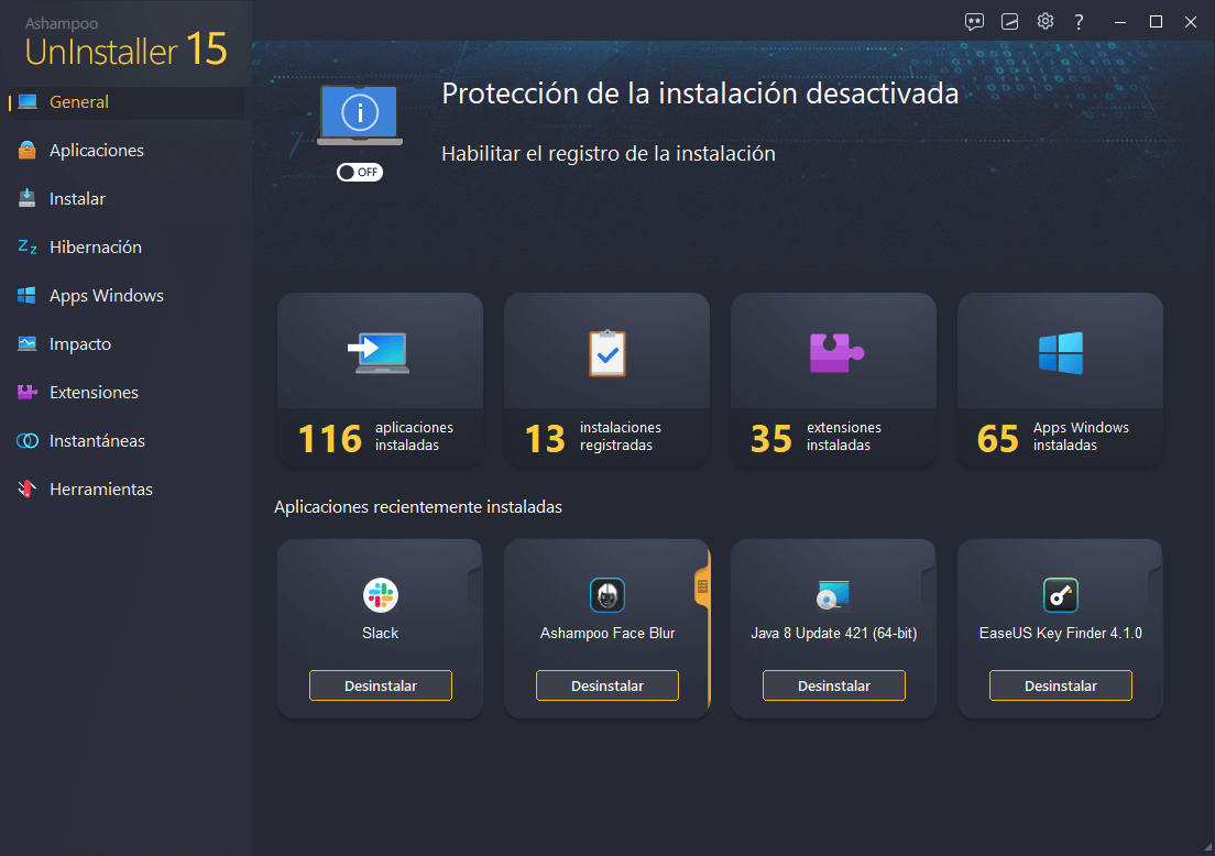 Ashampoo® UnInstaller 15 - Start Orange 