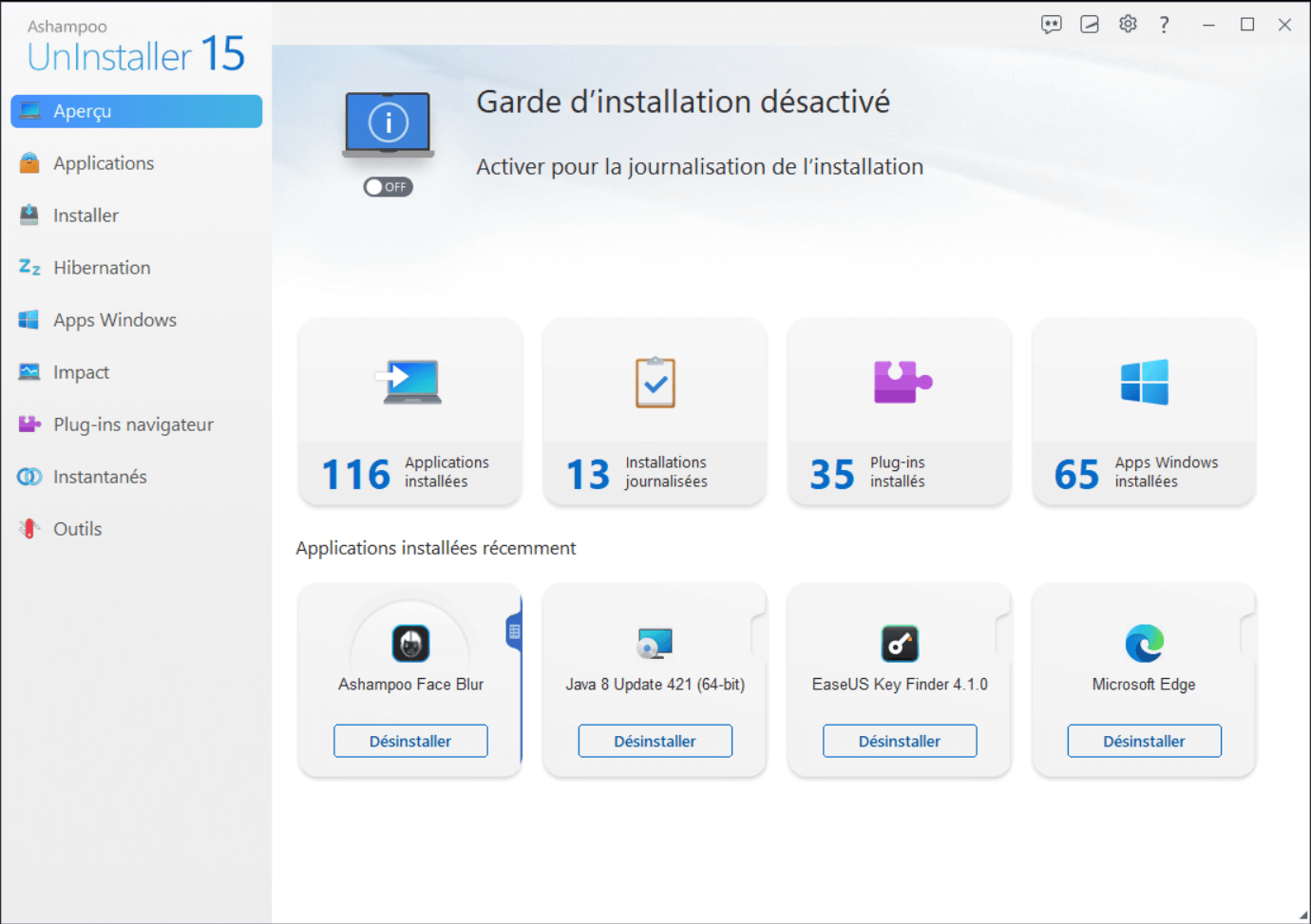 Ashampoo® UnInstaller 15 - Start Light 