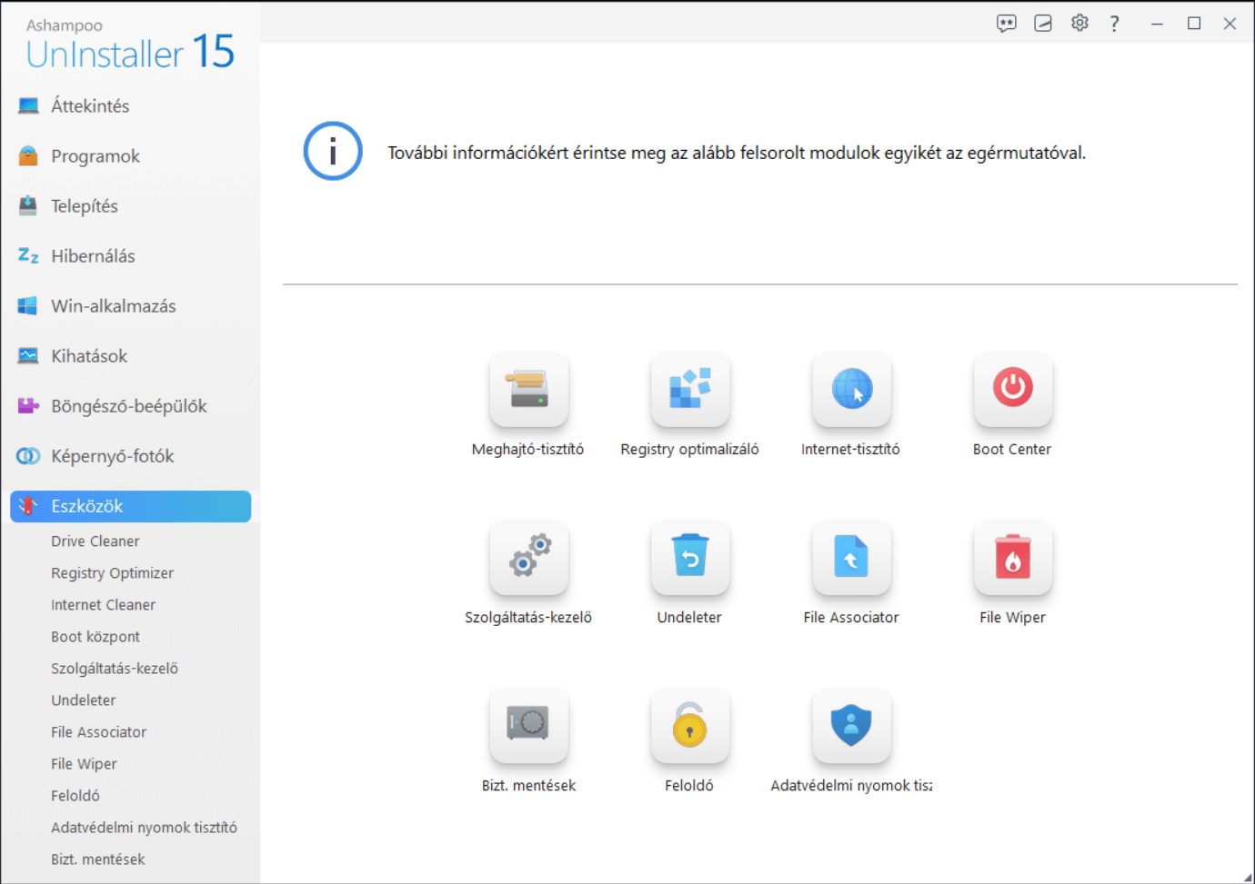 Ashampoo® UnInstaller 15 - Tools 