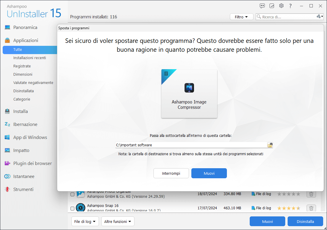 Ashampoo® UnInstaller 15 - Move 