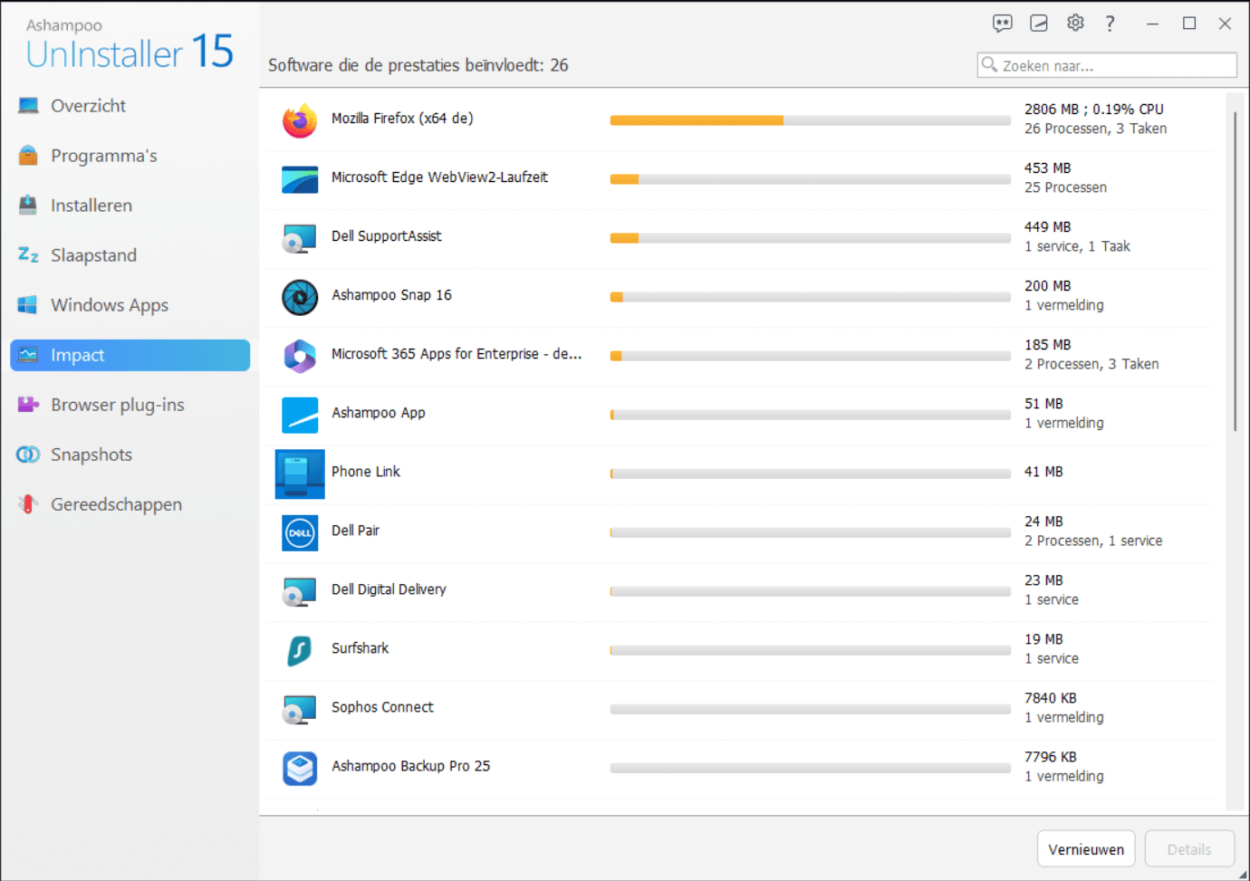 Ashampoo® UnInstaller 15 - Performance 