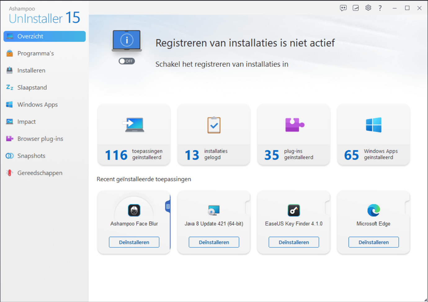 Ashampoo® UnInstaller 15 - Start Light 
