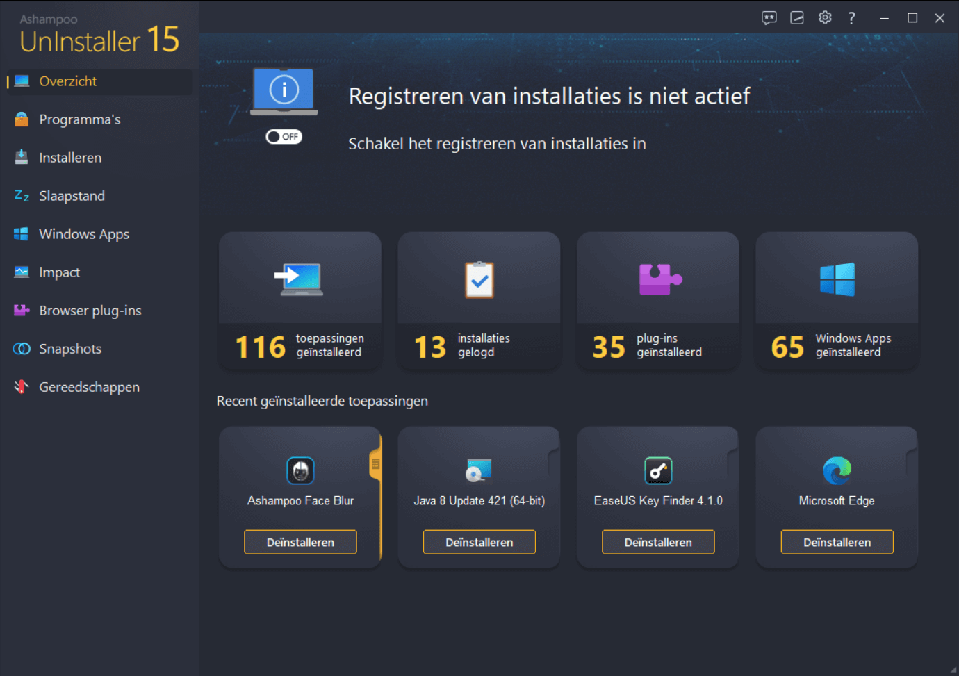 Ashampoo® UnInstaller 15 - Start Orange 
