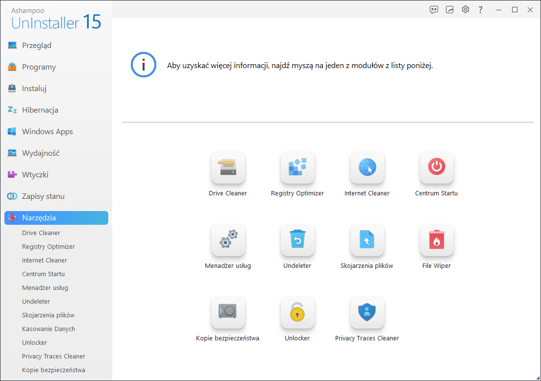 Ashampoo® UnInstaller 15 - Tools 