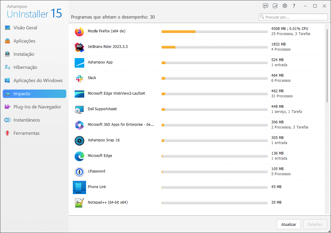 Ashampoo® UnInstaller 15 - Performance 