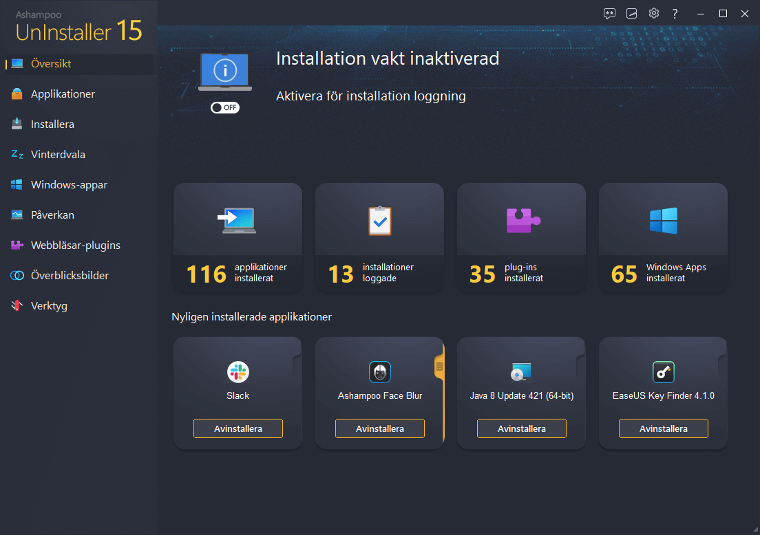 Ashampoo® UnInstaller 15 - Start Orange 