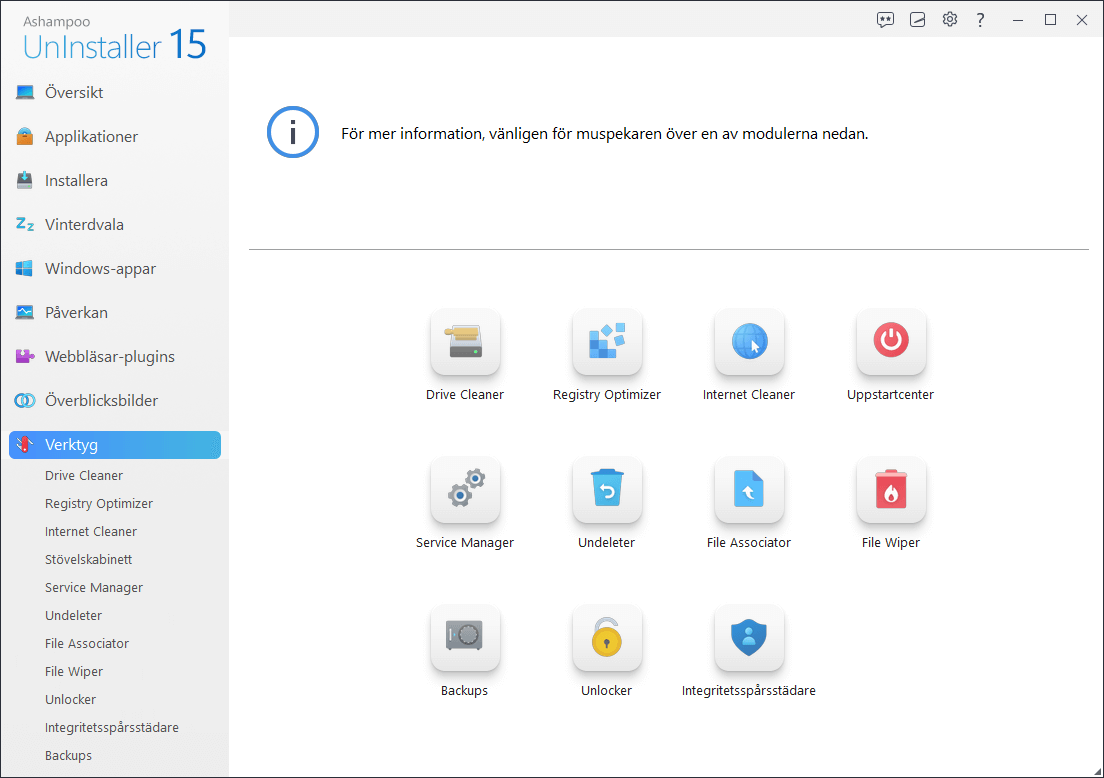 Ashampoo® UnInstaller 15 - Tools 