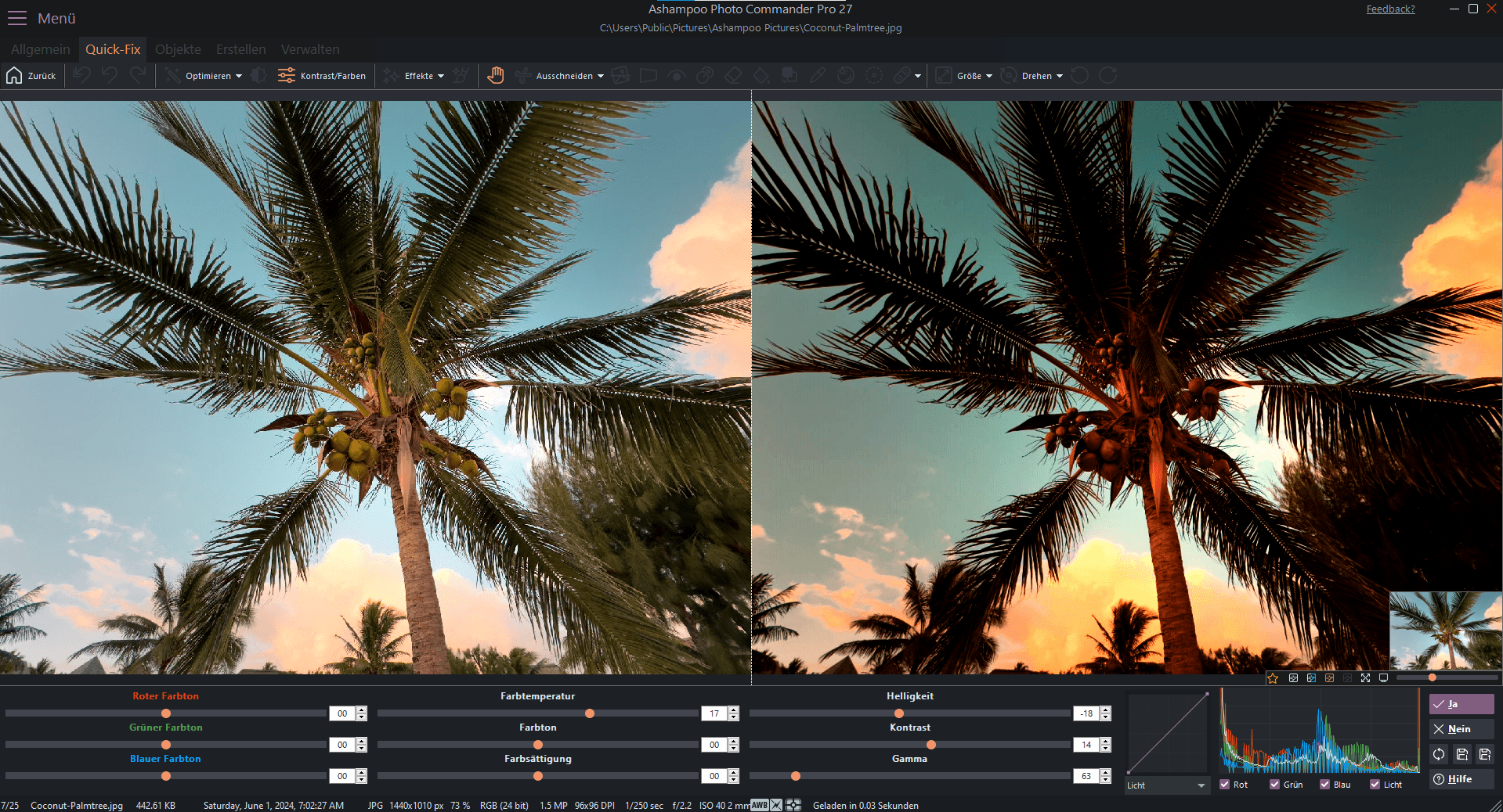 Ashampoo® Photo Commander Pro 27 - Skin dark