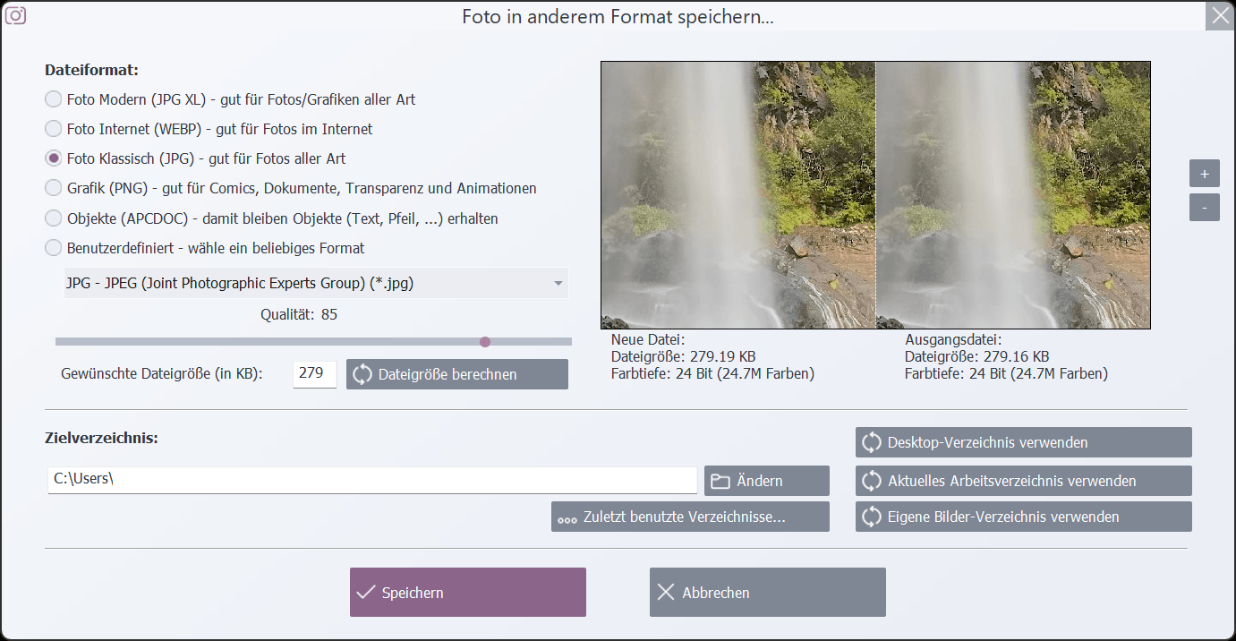 Ashampoo® Photo Commander Pro 27 - Speichern light