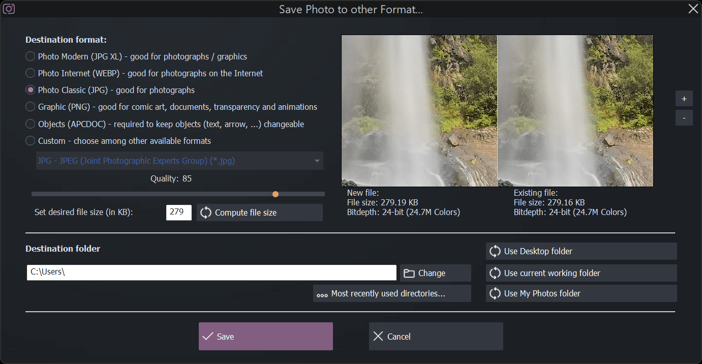 Ashampoo® Photo Commander Pro 27 - skin dark saving
