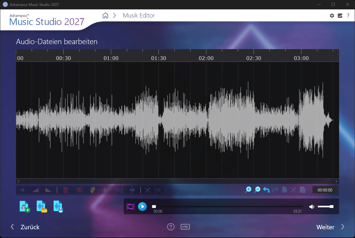 Ashampoo® Music Studio 2027 - Audio Bearbeiten