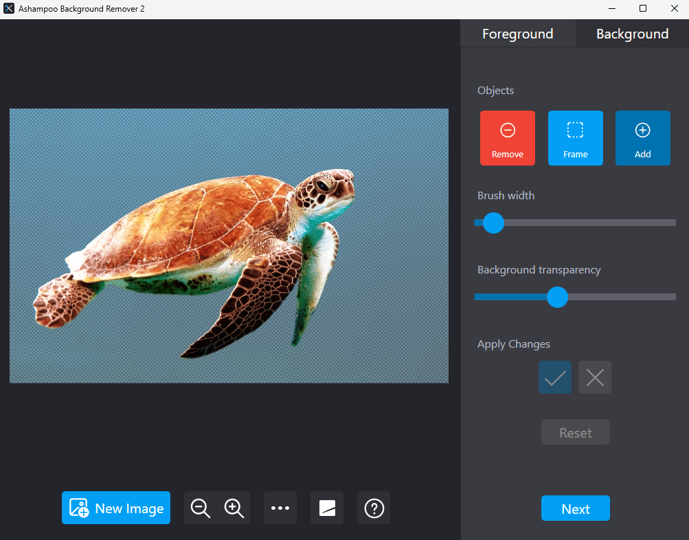Ashampoo Background Remover 2 - Cut out
