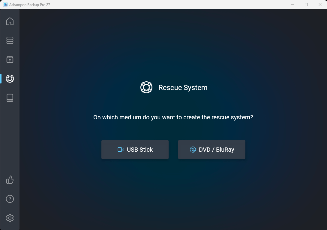 Ashampoo® Backup Pro 27 - Rescue System