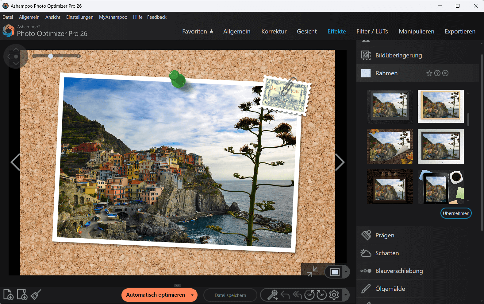 Photo Optimizer Pro 26 - Rahmen