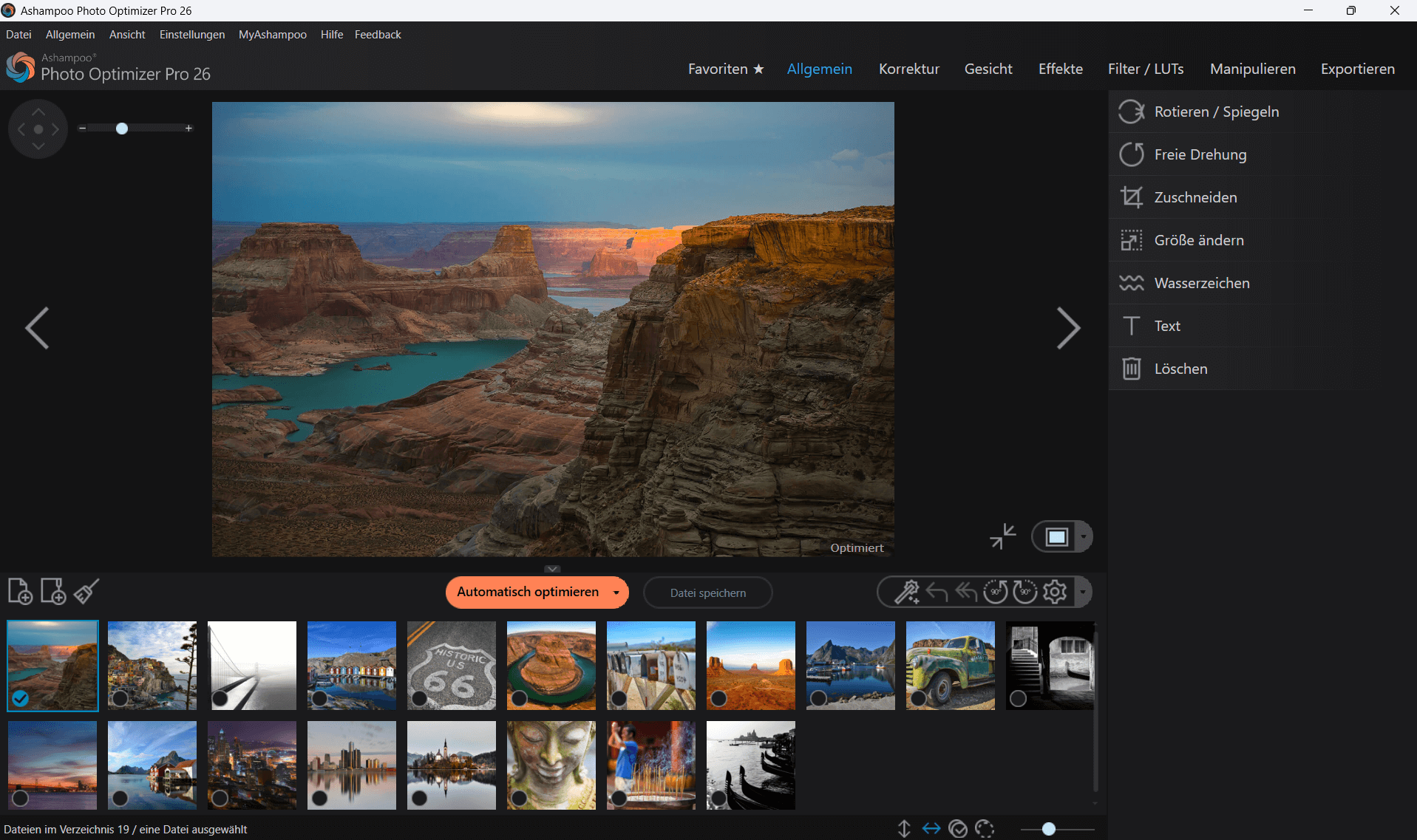 Photo Optimizer Pro 26 - Start