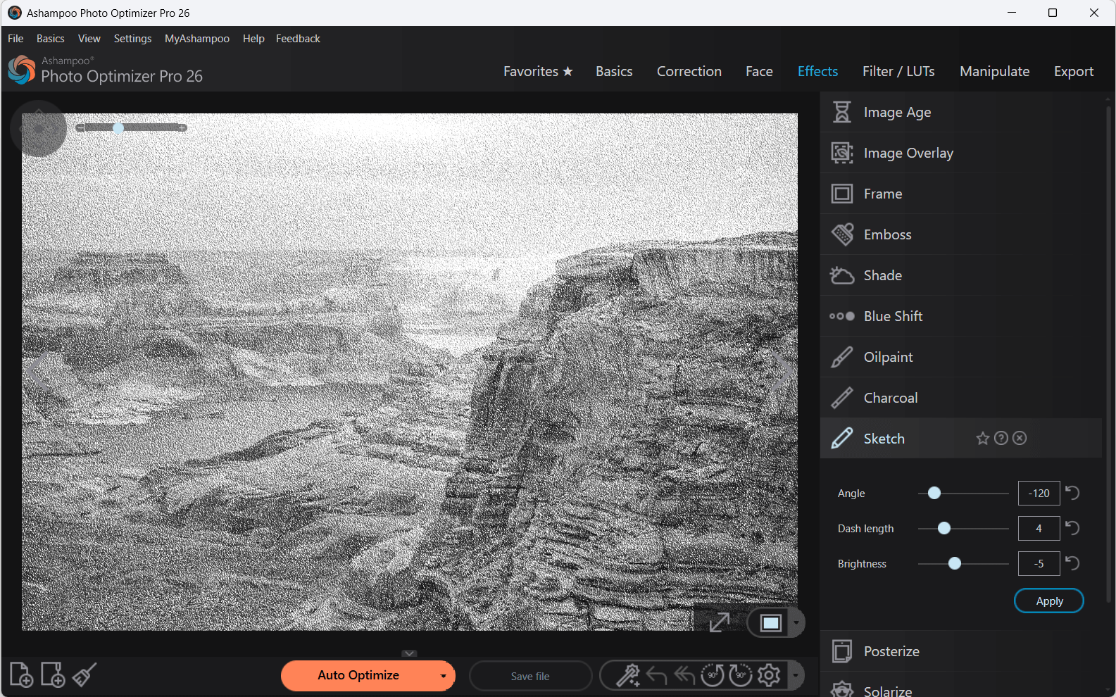 Photo Optimizer Pro 26 - Sketch