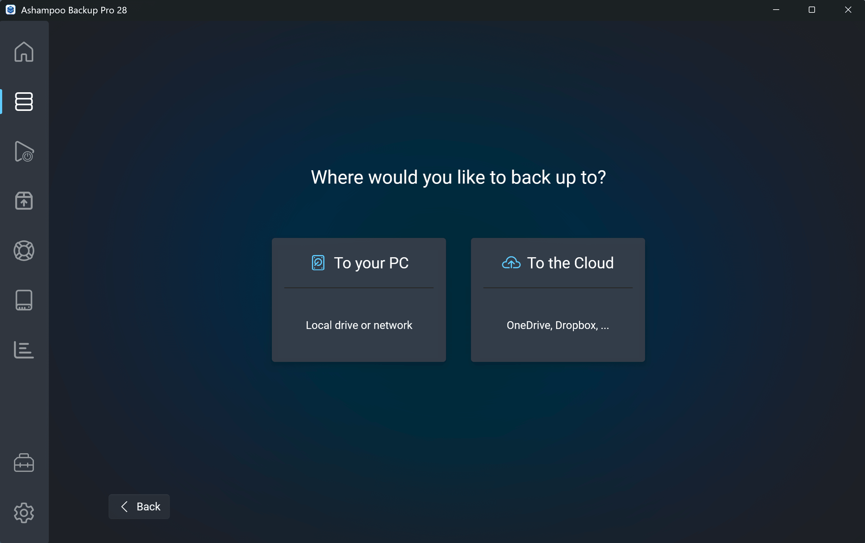 Ashampoo® Backup Pro 28 - Backup Target