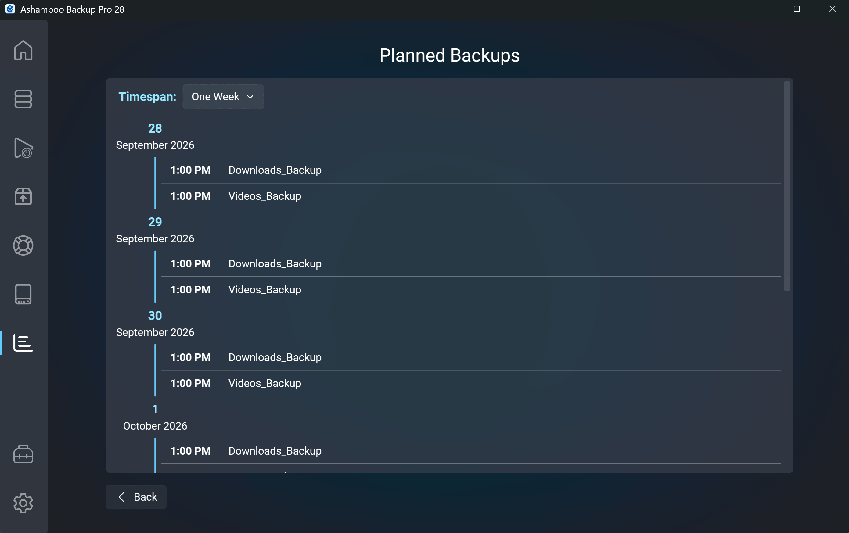 Ashampoo® Backup Pro 28 - Planned Backups
