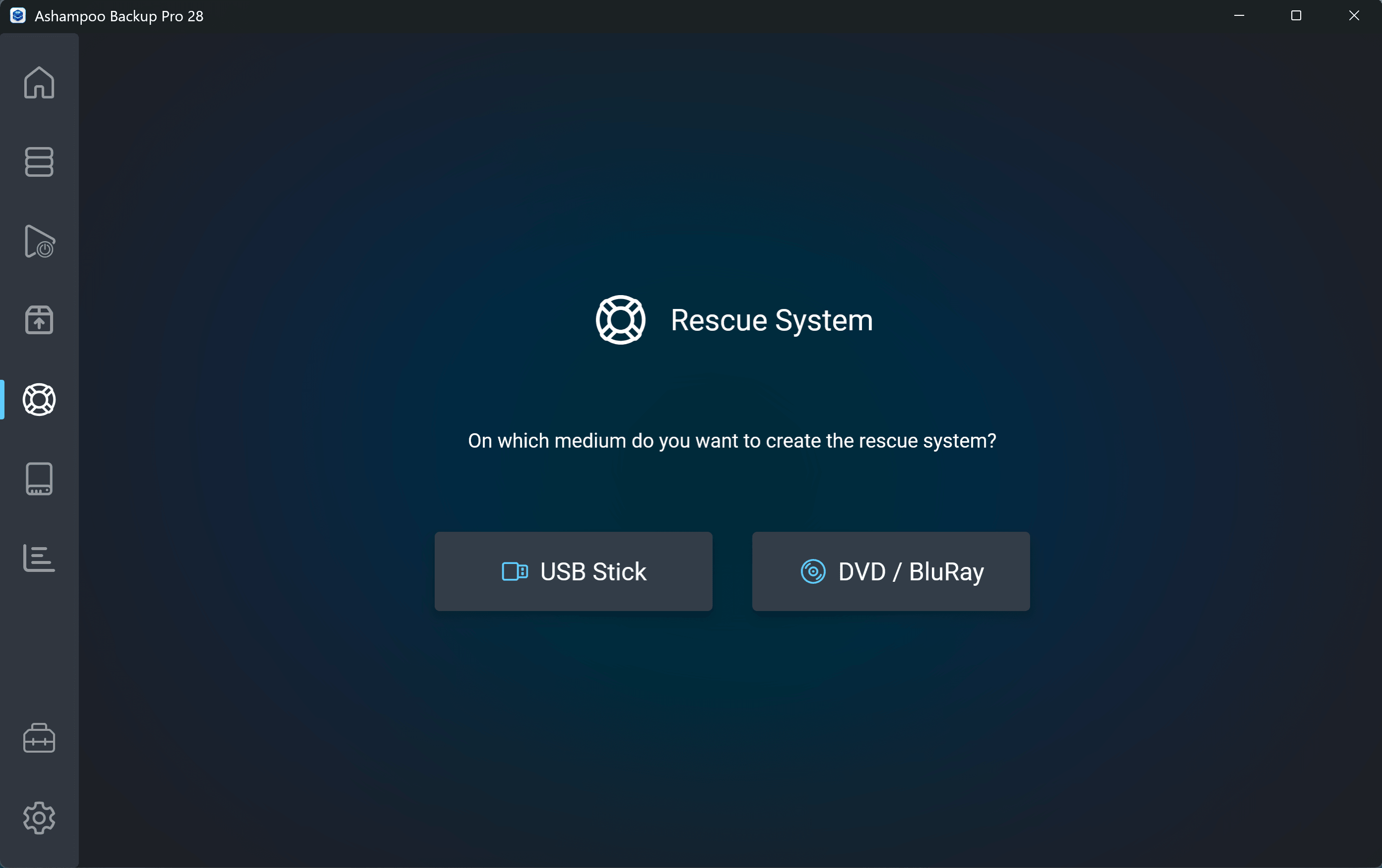 Ashampoo® Backup Pro 28 - Rescue System